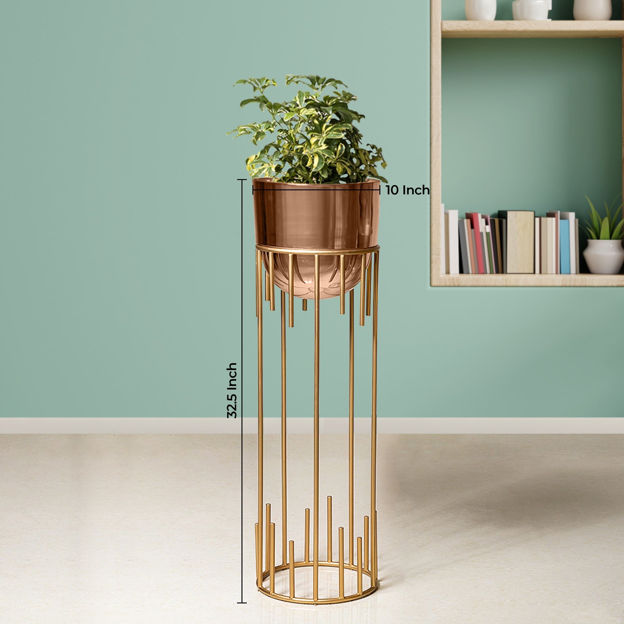 Dripping Luxury Metal Rose Gold Finish - Large Size Planter