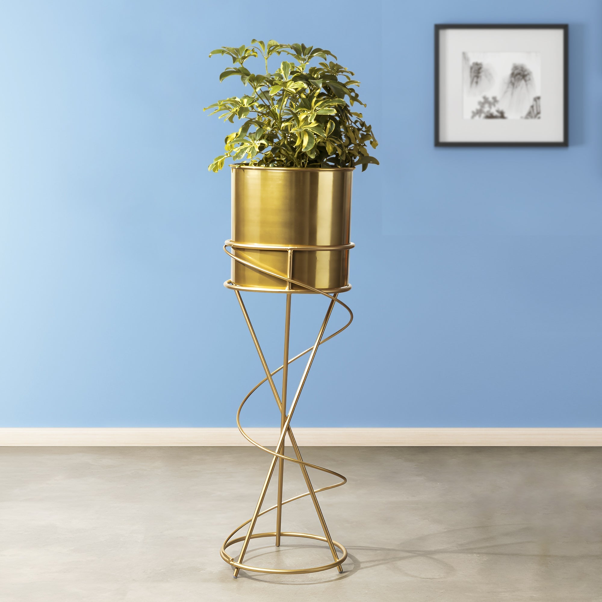 On Trend Abstract Golden Finish - Large Size Planter