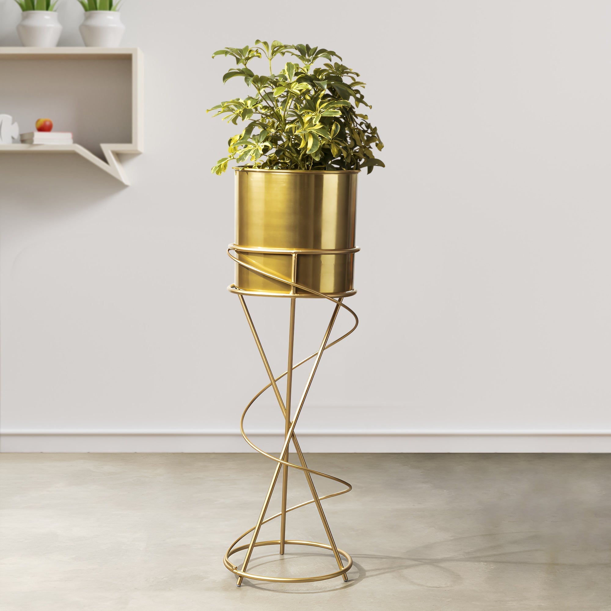 On Trend Abstract Golden Finish - Large Size Planter
