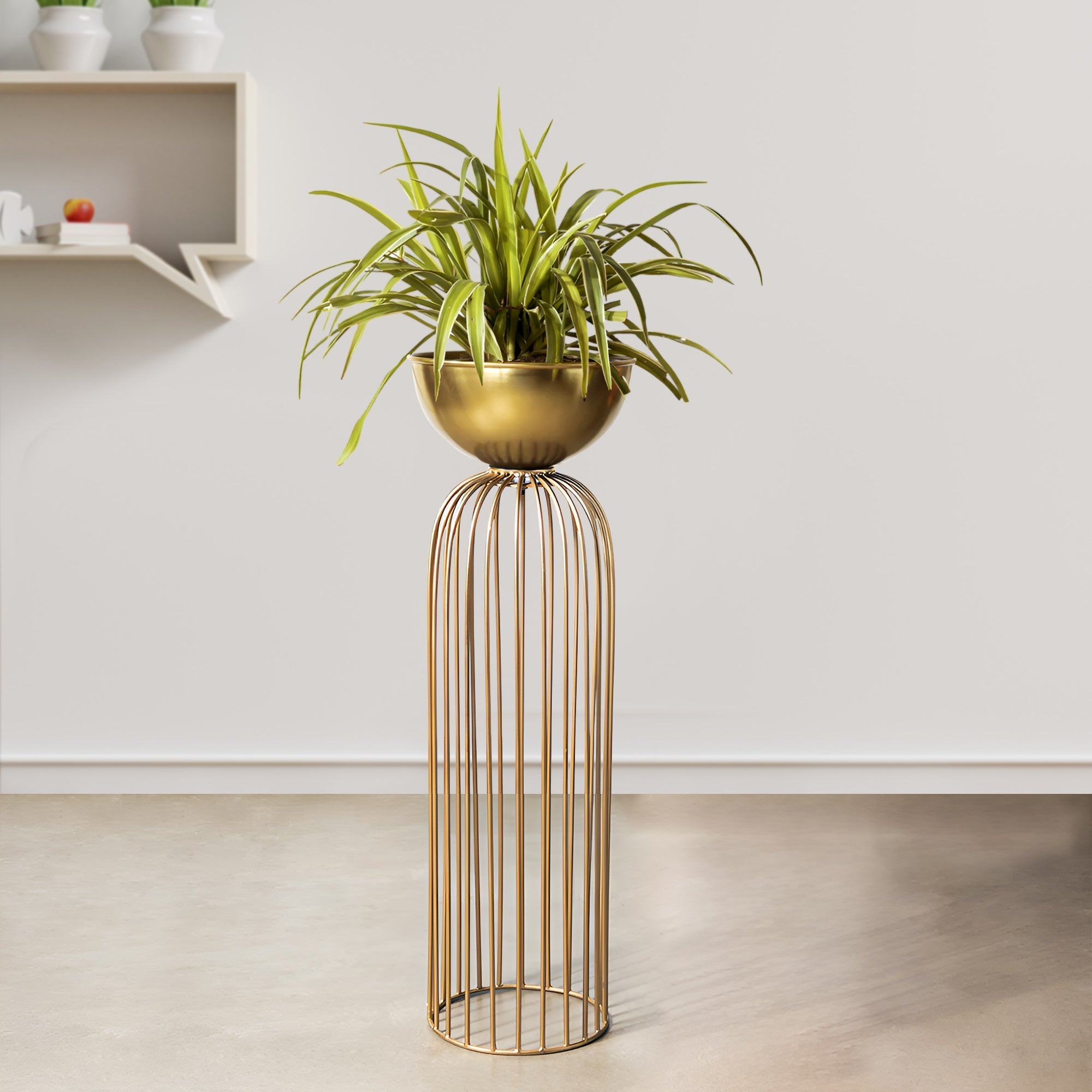 Urban Zen Golden Finish - Large Size Planter