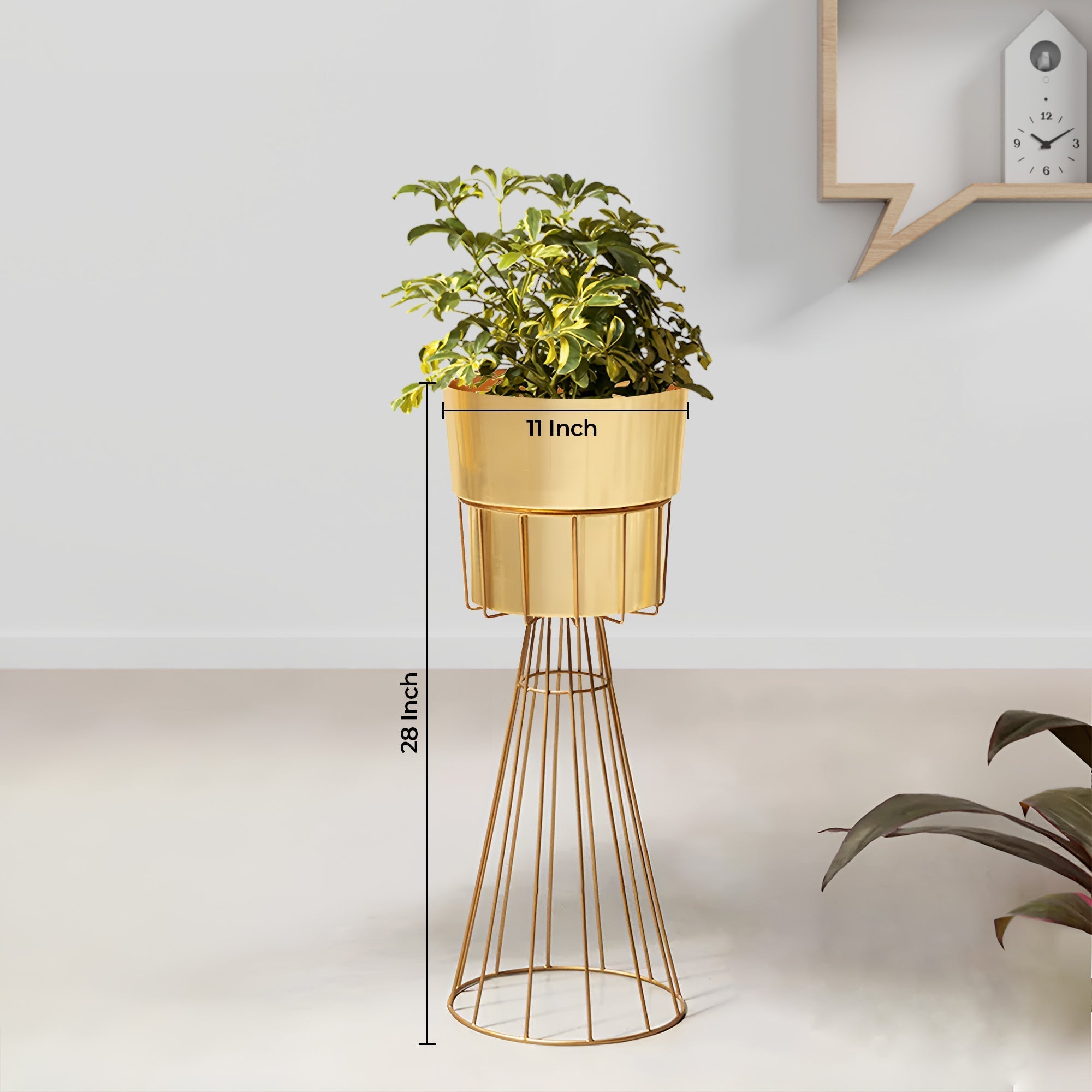 Avant Garden Golden Finish - Medium Size Planter