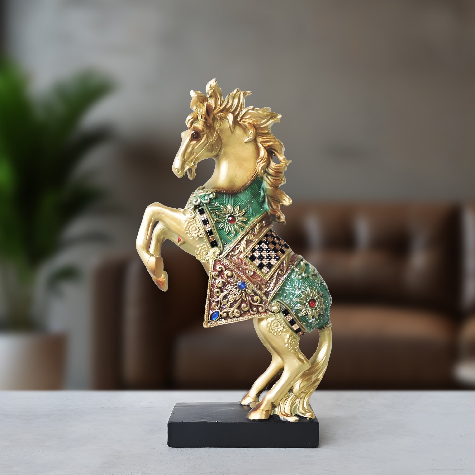 Linga Horse Resin Showpiece