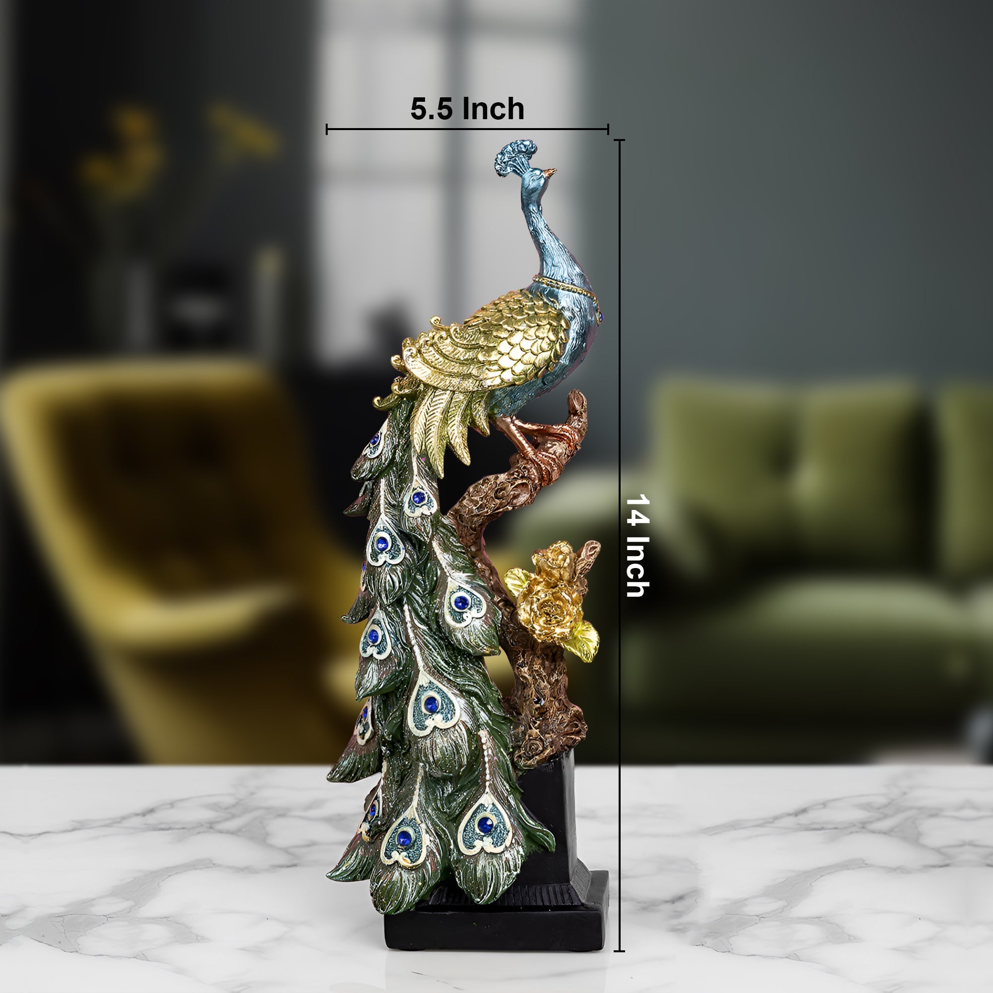 Majestic Peacock Showpiece