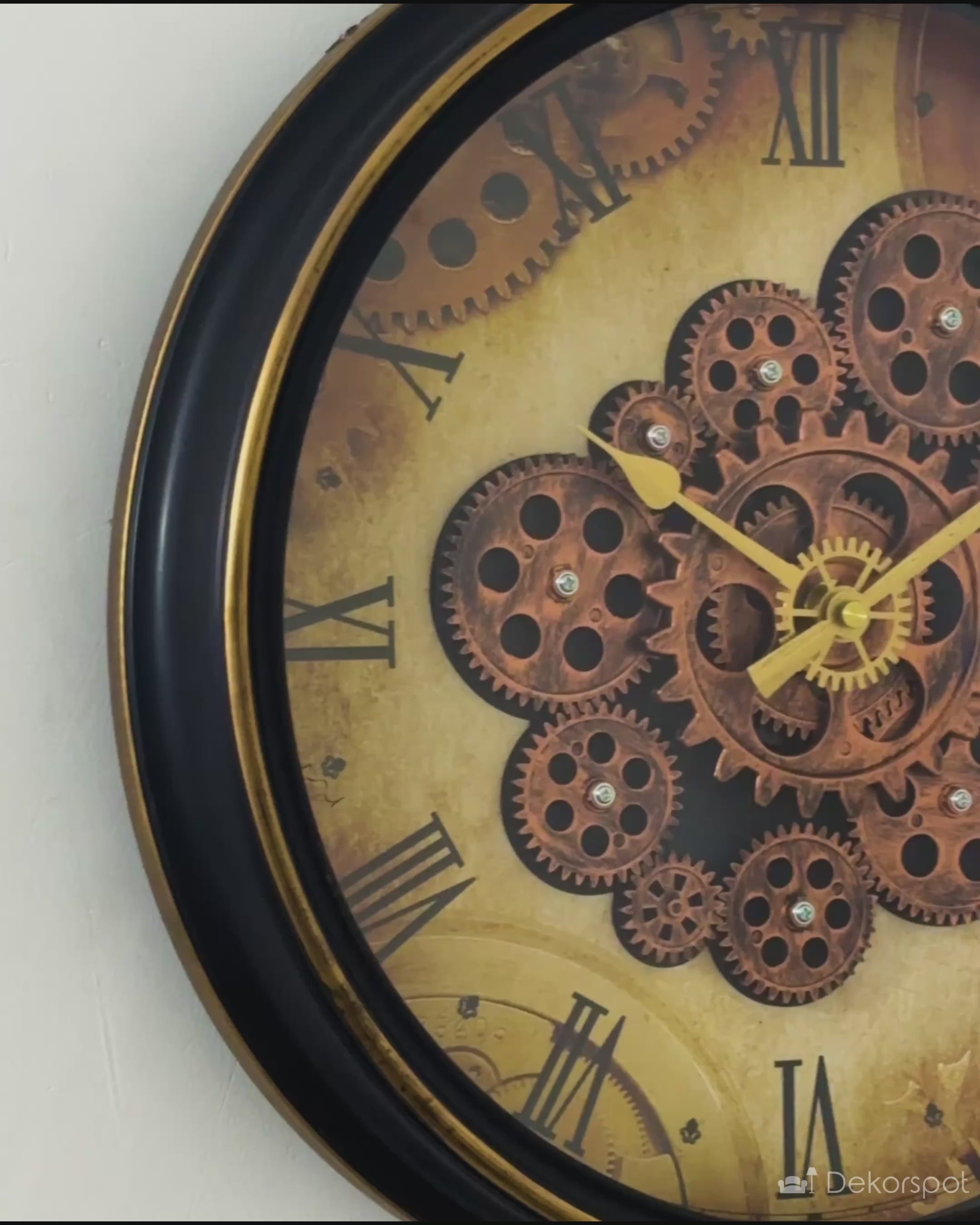 The Pride Time Luxury Designer Wall Clock For Living Room With Moving Gear Mechanism Buy Wall Clock Online