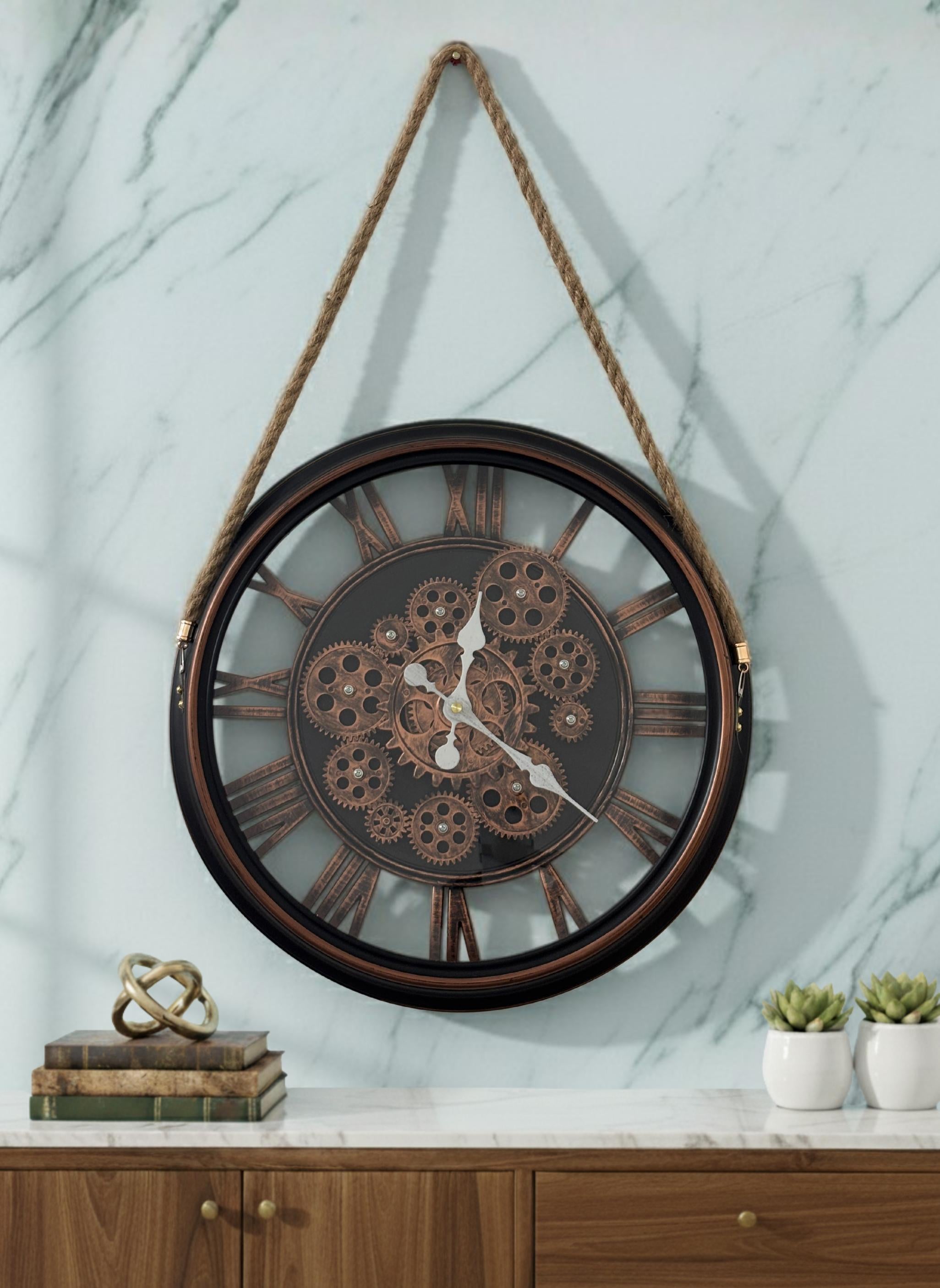 Timber Time Luxury Designer Watches Wall Clock For Living Room With Moving Gear Mechanism Buy Wall Clock Online