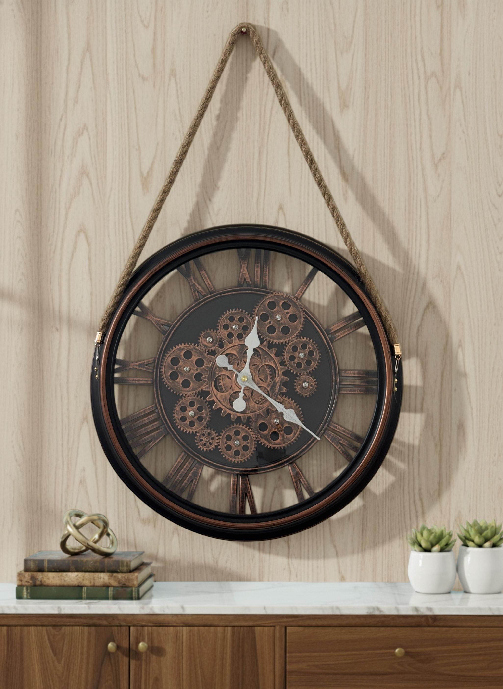 Timber Time Luxury Designer Watches Wall Clock For Living Room With Moving Gear Mechanism Buy Wall Clock Online