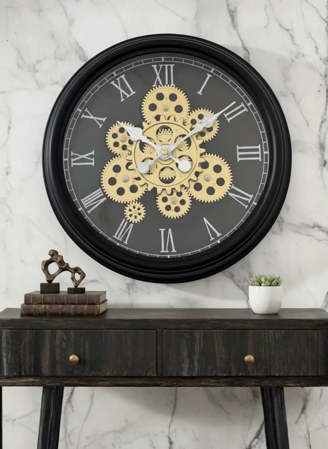 Modern Luxury Moving Gear Wall Clock