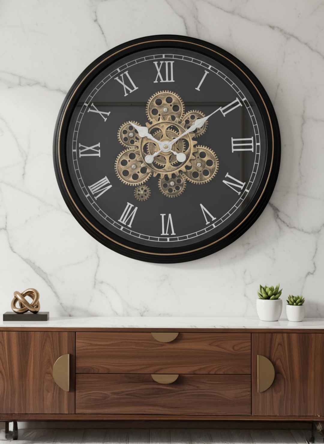 The Phantom Motion Luxury Designer Watches Wall Clock For Living Room With Moving Gear Mechanism Buy Wall Clock Online