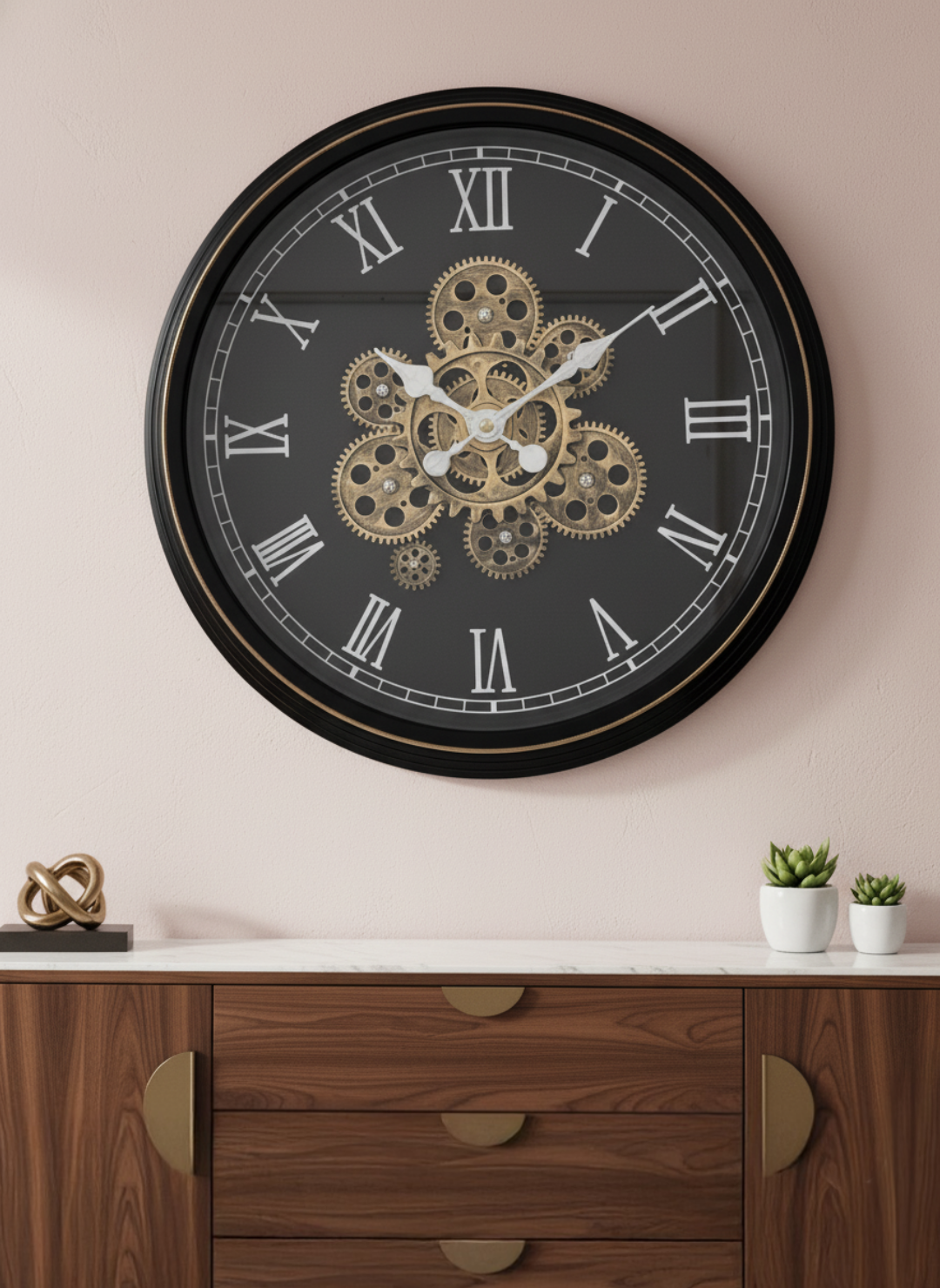 The Phantom Motion Luxury Designer Watches Wall Clock For Living Room With Moving Gear Mechanism Buy Wall Clock Online