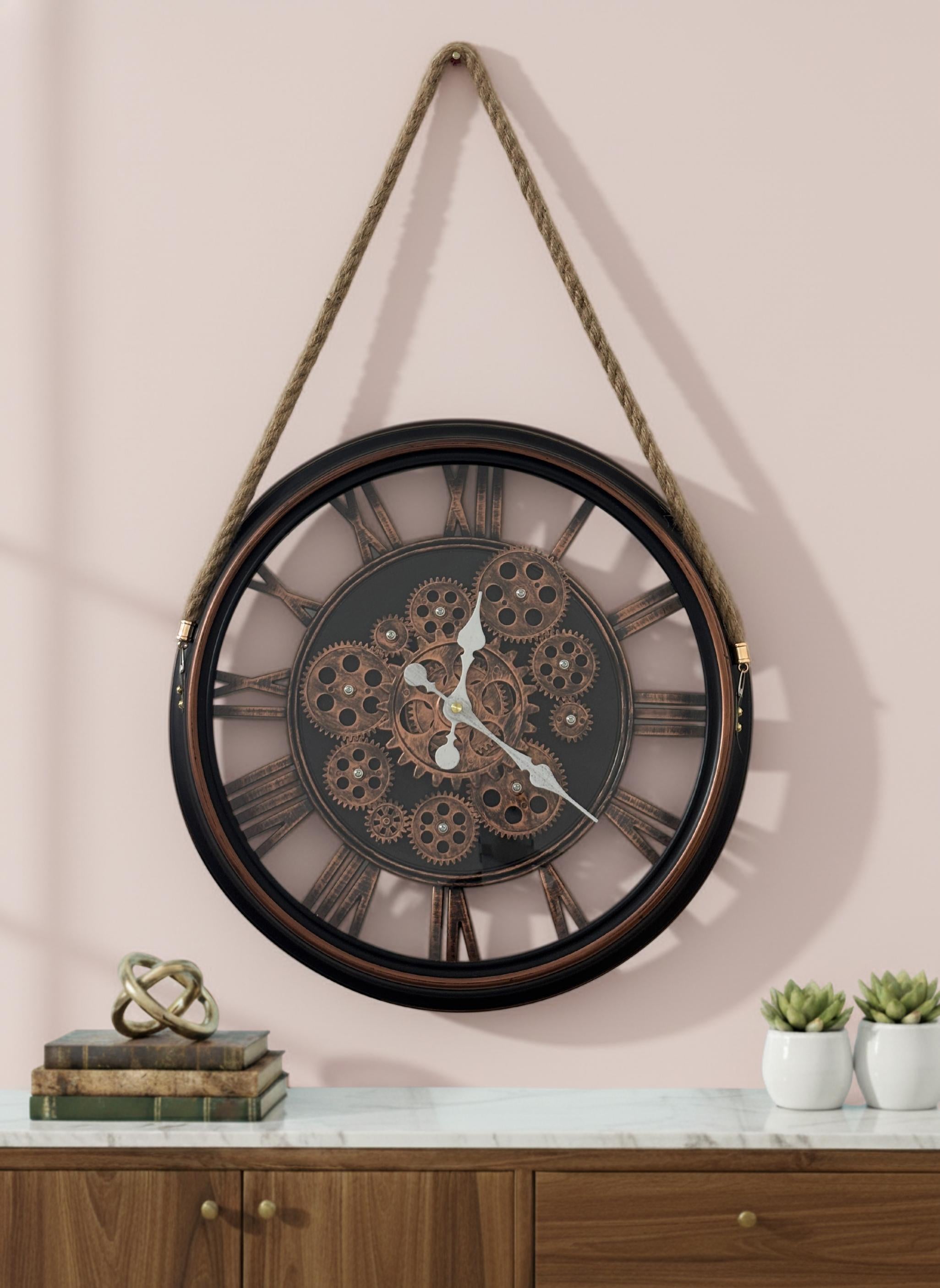 Timber Time Luxury Designer Watches Wall Clock For Living Room With Moving Gear Mechanism Buy Wall Clock Online