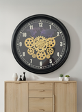The Globe of Time Luxury Designer Wall Clock With Moving Gear Mechanism Buy Wall Clock Online
