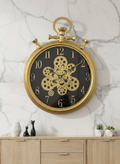 The Captain’s Timepiece Luxury Designer Wall Clock With Moving Gear Mechanism Buy Wall Clock Online