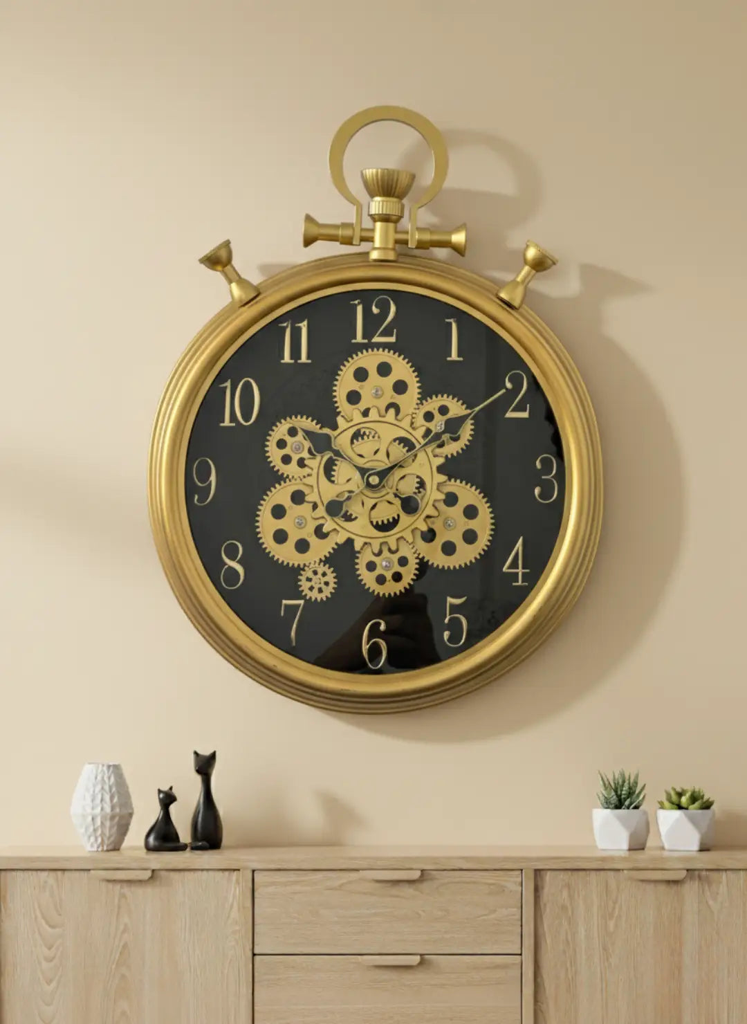 Royal Pocket Style Moving Gear Wall Clock
