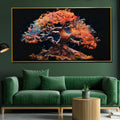 Tree of Heaven Framed Crystal Glass Painting