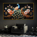 Garden of Peacock Beauty Framed Crystal Glass Painting