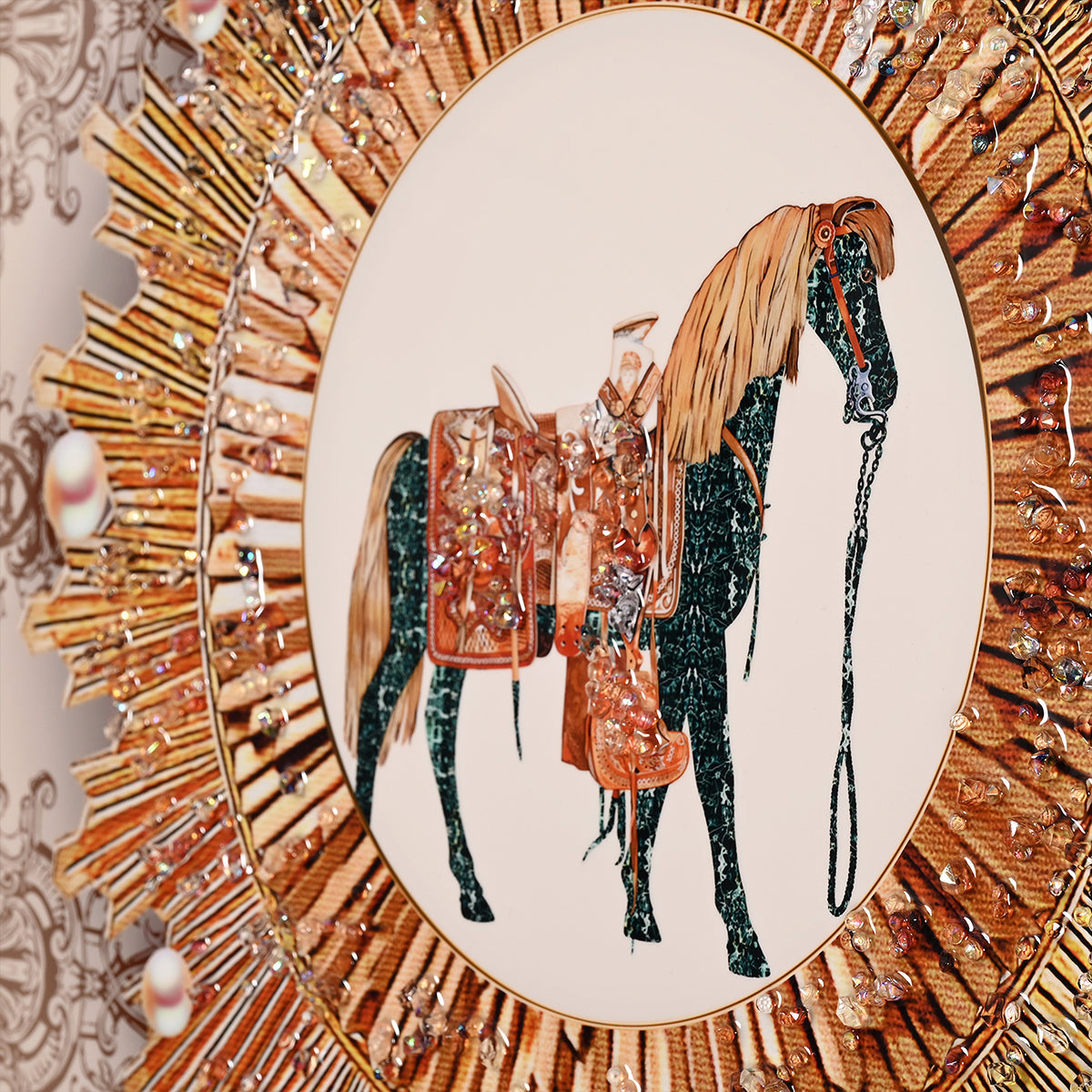 Royal Animal Trio Wall Art – Traditional Boho Luxe Design