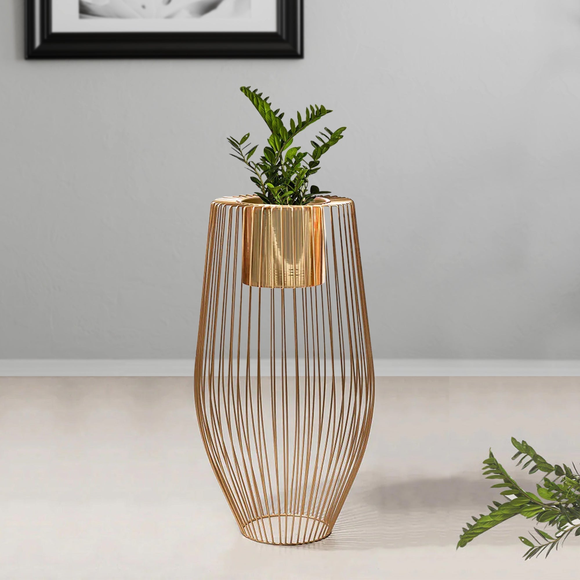 Euphoric Earth Golden Finish - Large Size Planter