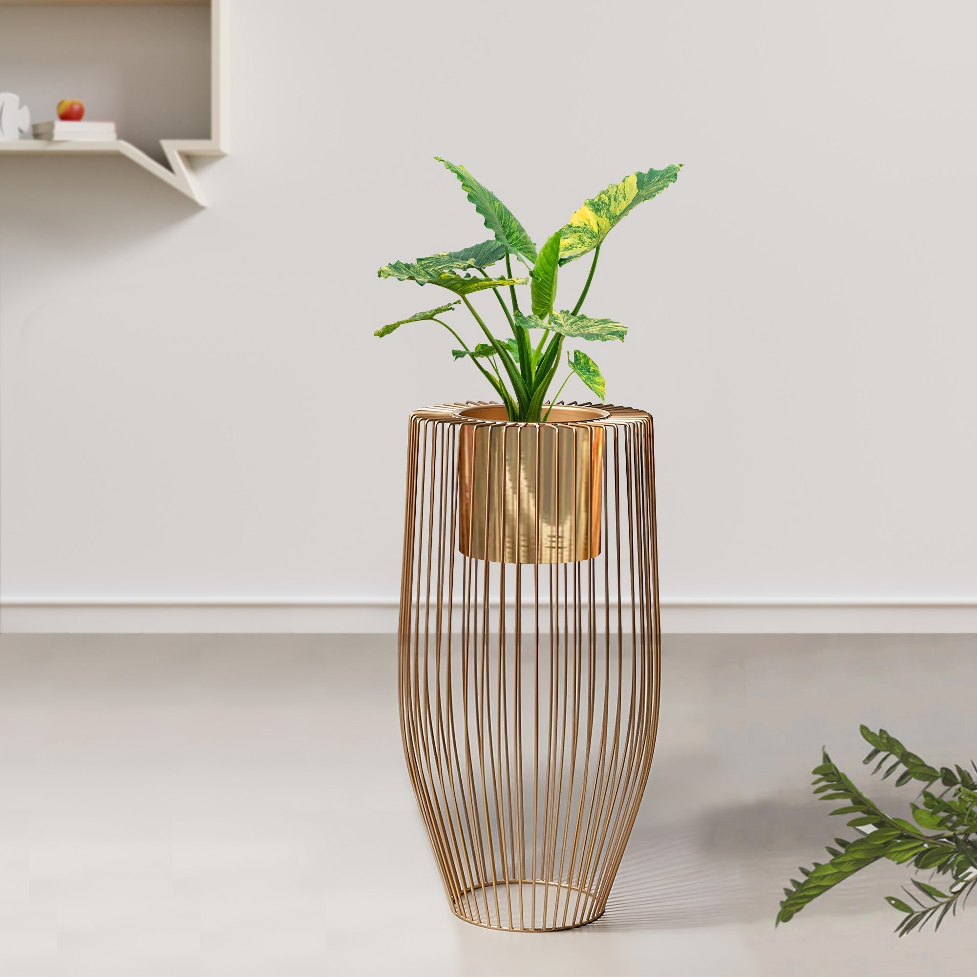 Euphoric Earth Golden Finish - Medium Size Planter