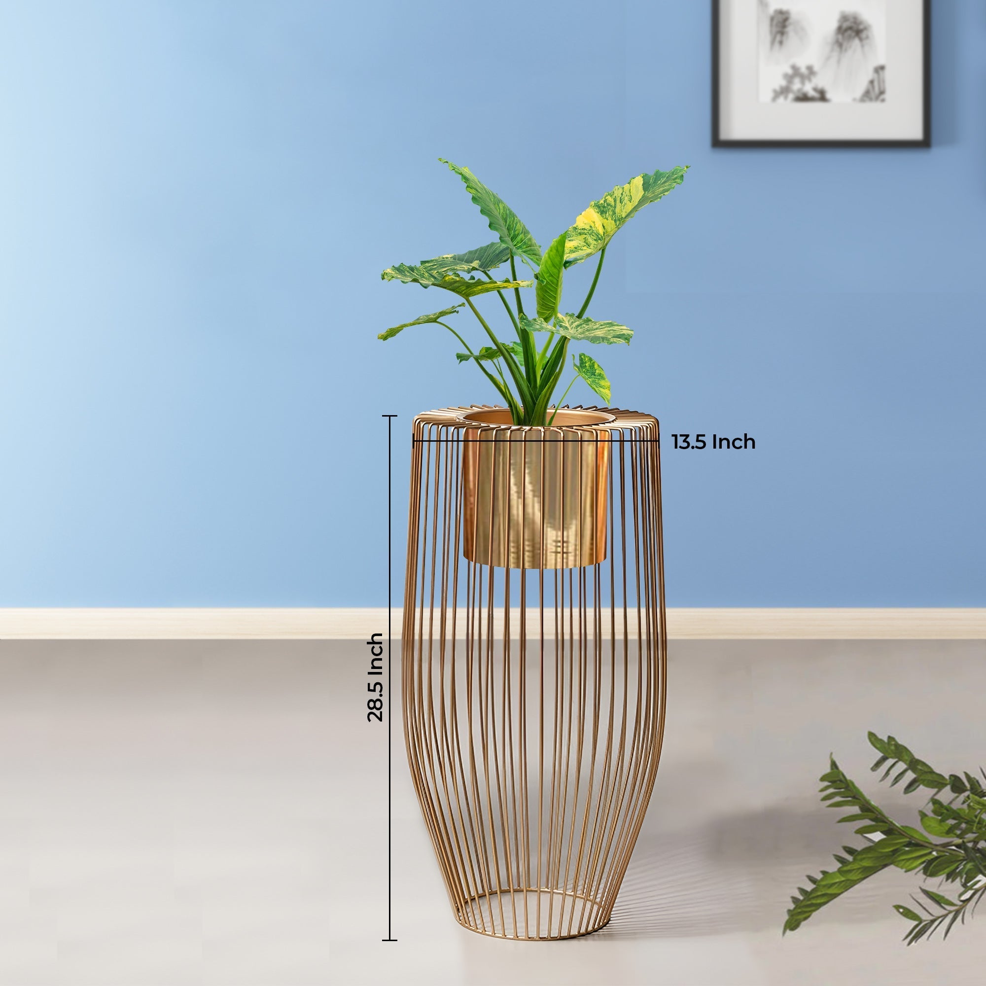 Euphoric Earth Golden Finish - Medium Size Planter