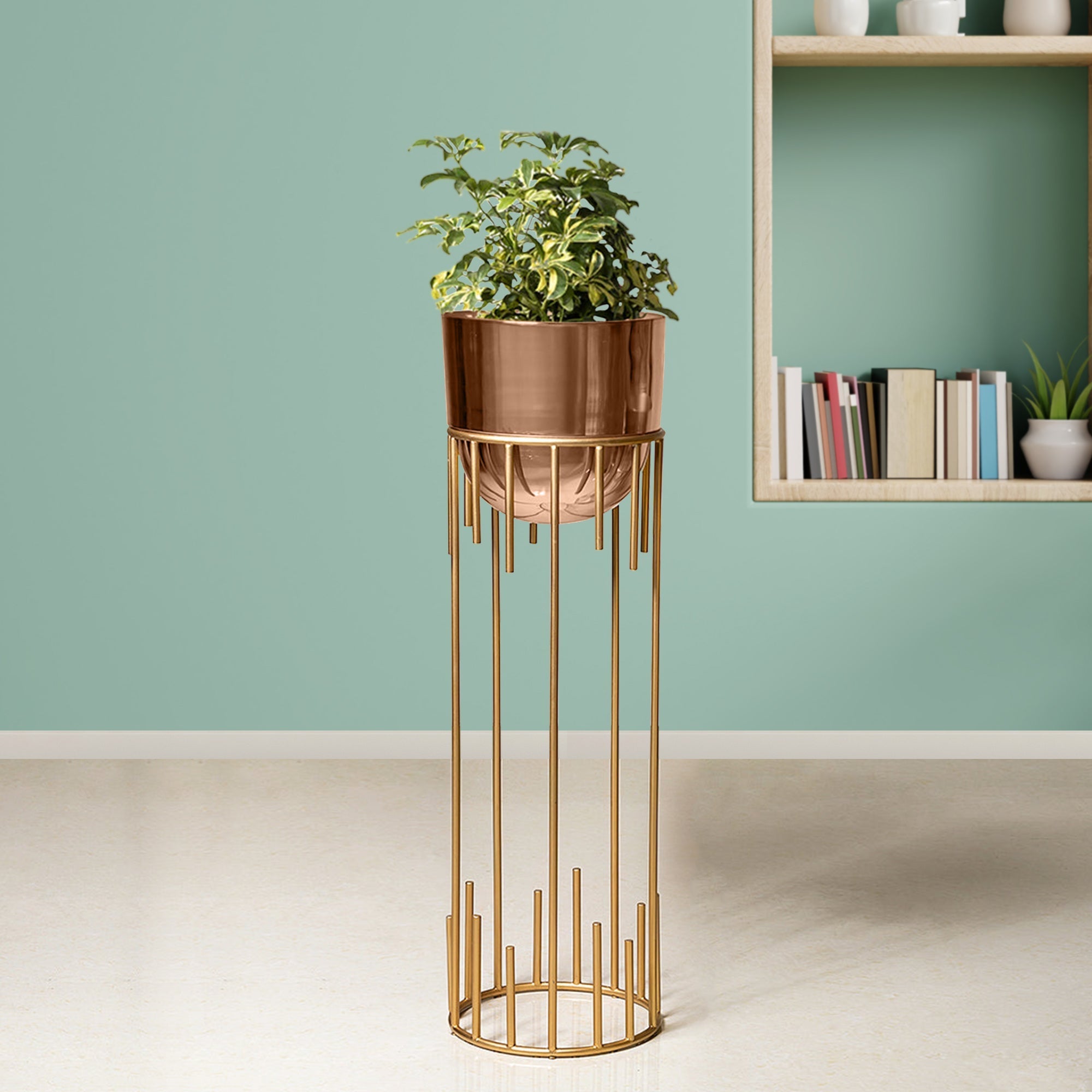 Dripping Luxury Metal Rose Gold Finish - Large Size Planter