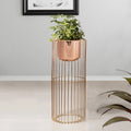 Botanic Couture Gold Stand & Rose Gold Pot - Large Size Planter