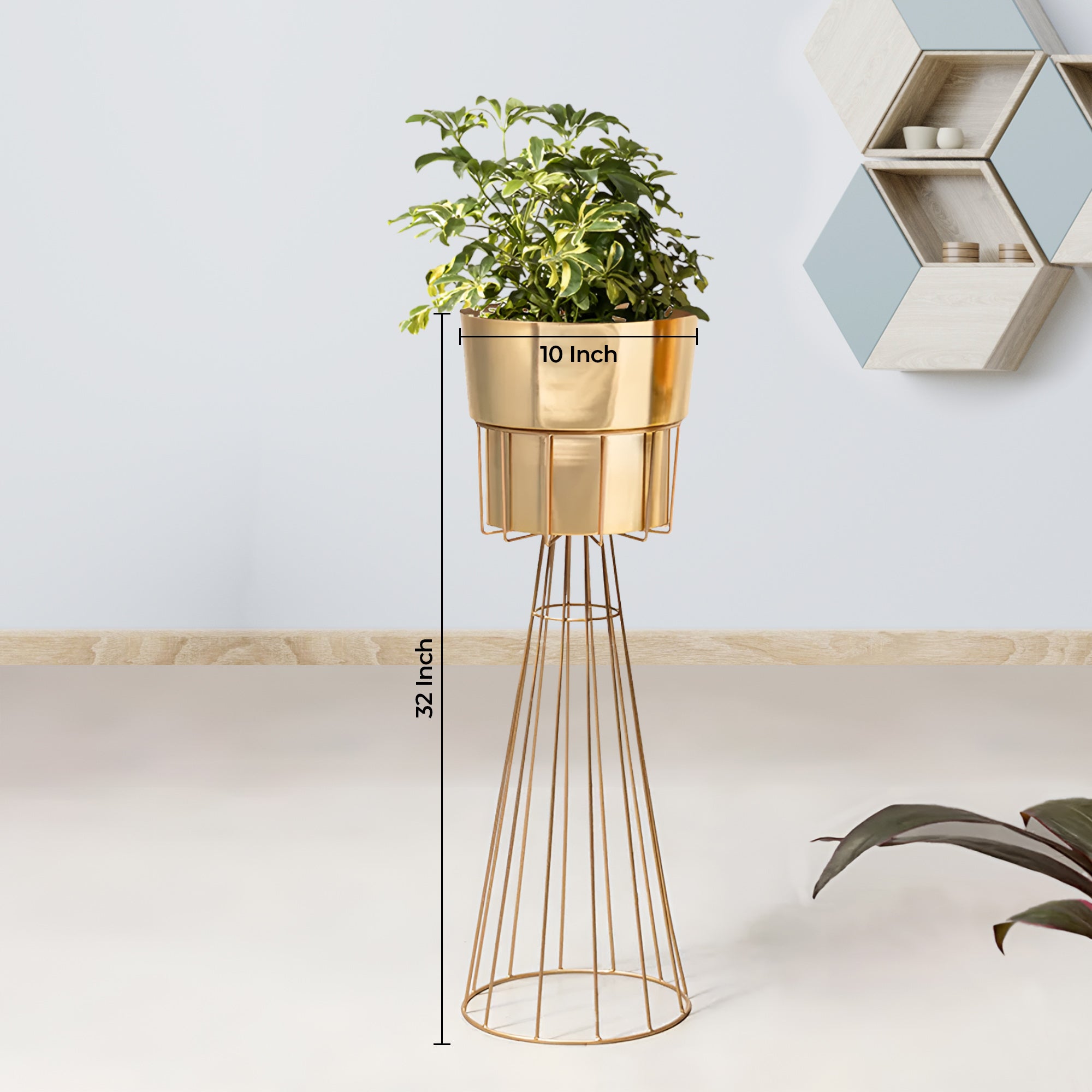 Avant Garden Golden Finish - Large Size Planter