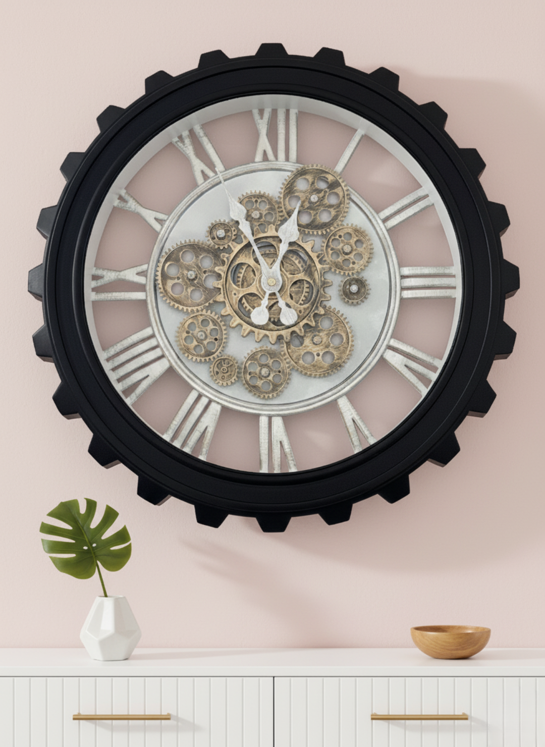 Wheel OF Time Designer Watches Wall Clock For Living Room With Moving Gear Mechanism Buy Wall Clock Online