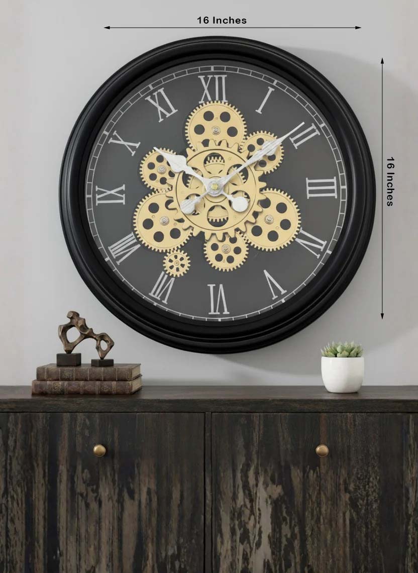 Celestial Motion Designer Watches Wall Clock For Living Room With Moving Gear Mechanism Buy Wall Clock Online