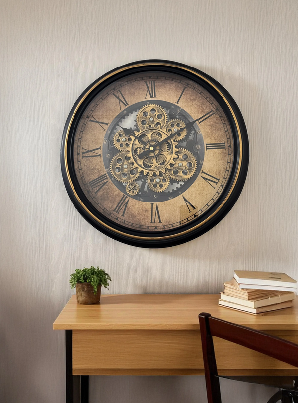 Antique Roman Moving Gear Clock