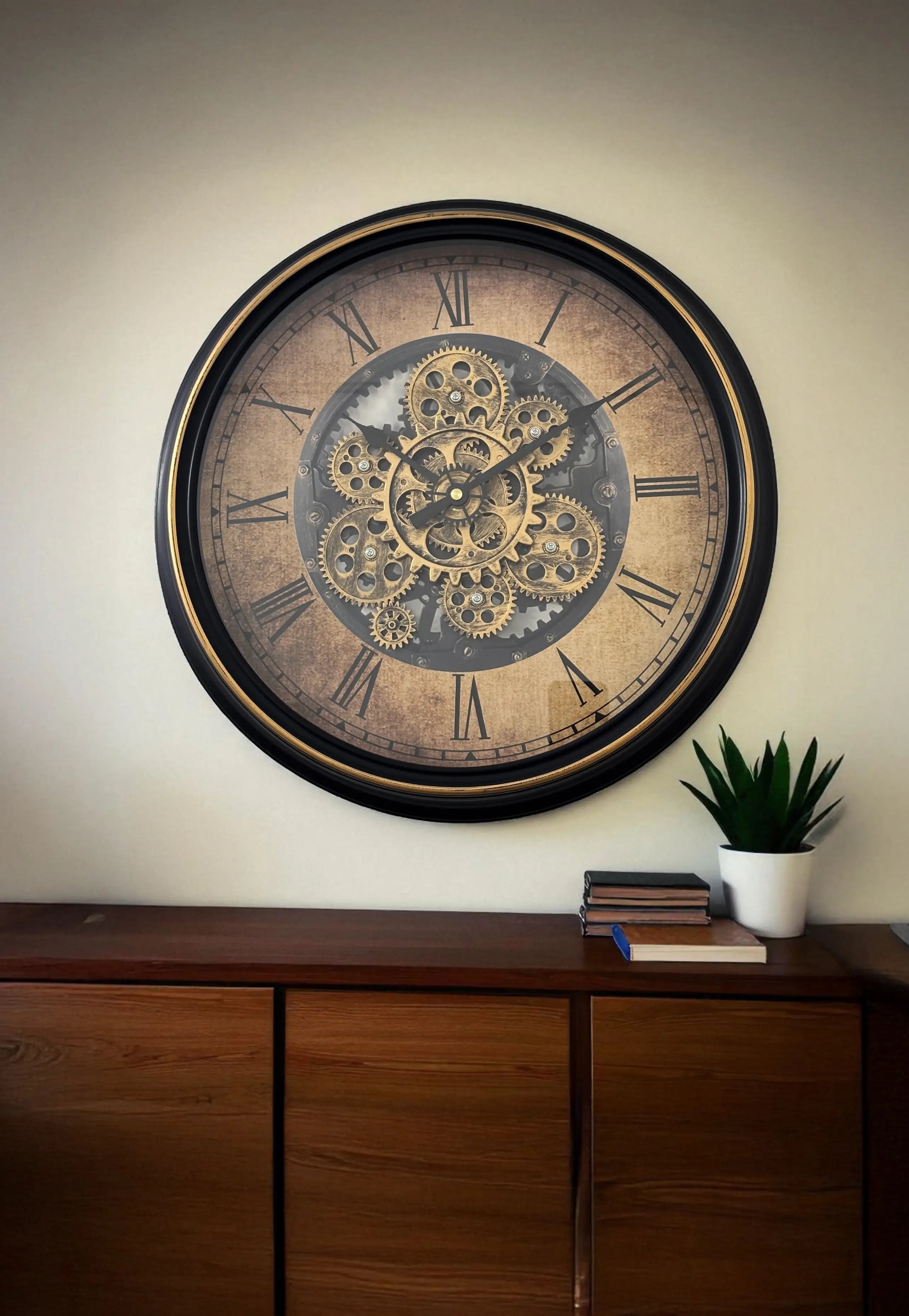 Antique Roman Moving Gear Clock