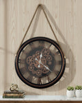 Rustic Hanging Moving Gear Wall Clock