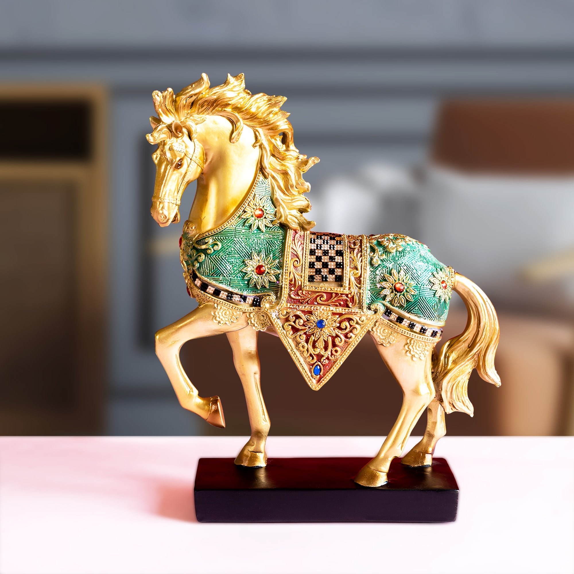 Elegant Linga Horse Showpiece