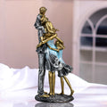 Golden Harmony Family Sculpture Resin Table Decoration Showpiece