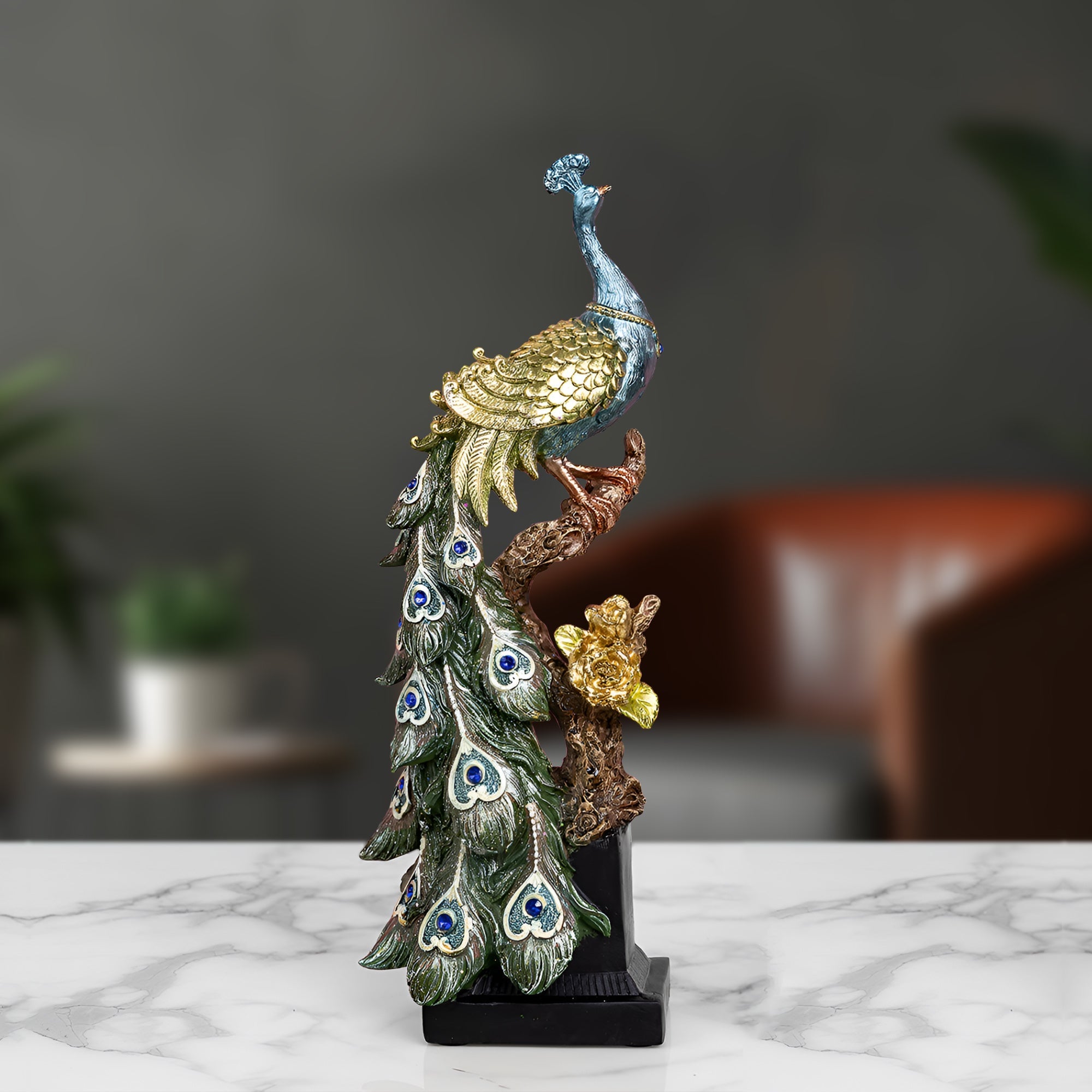 Majestic Peacock Showpiece