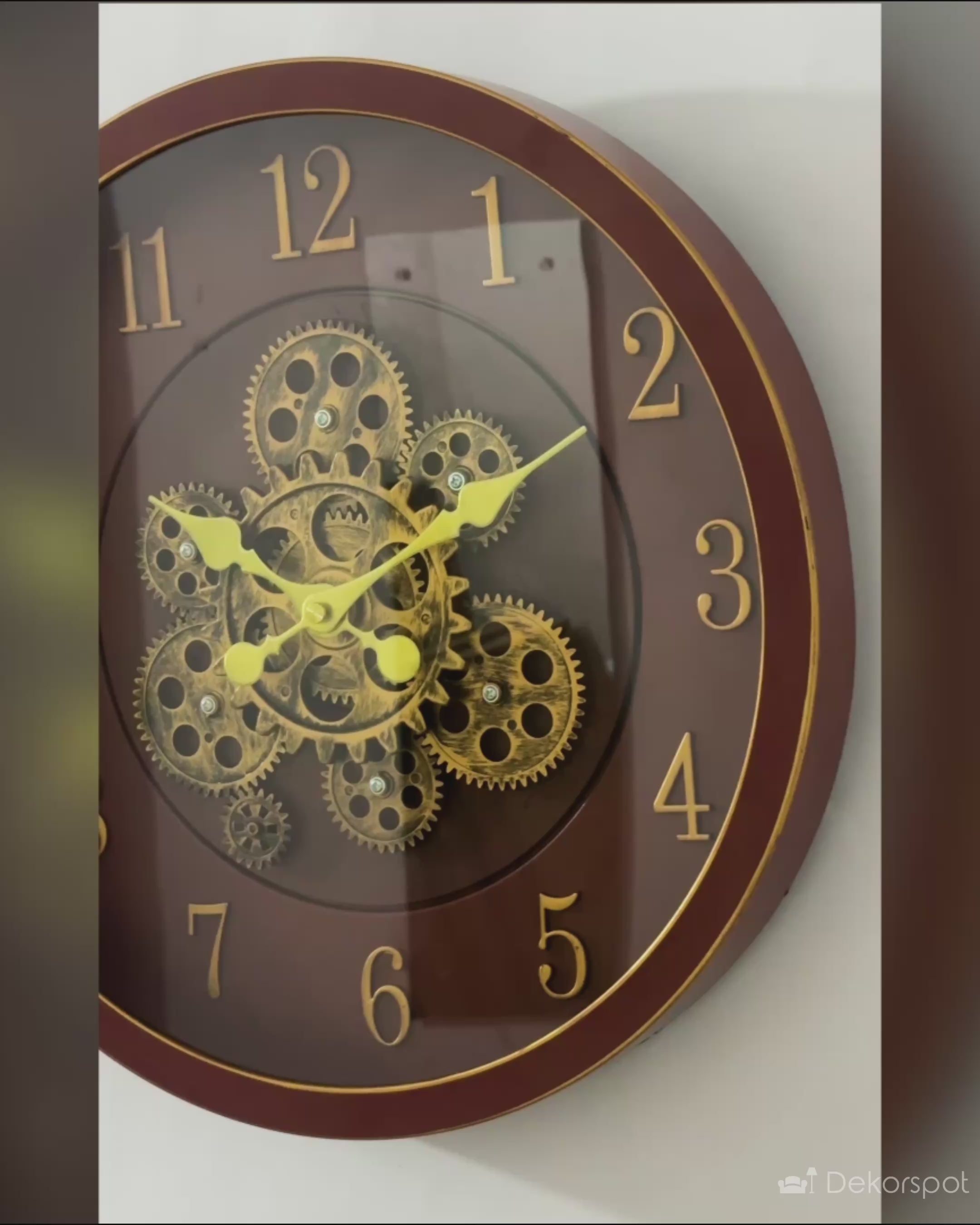 The Classic Chrono Luxury Designer Wall Clock With Moving Gear Mechanism Buy Wall Clock Online