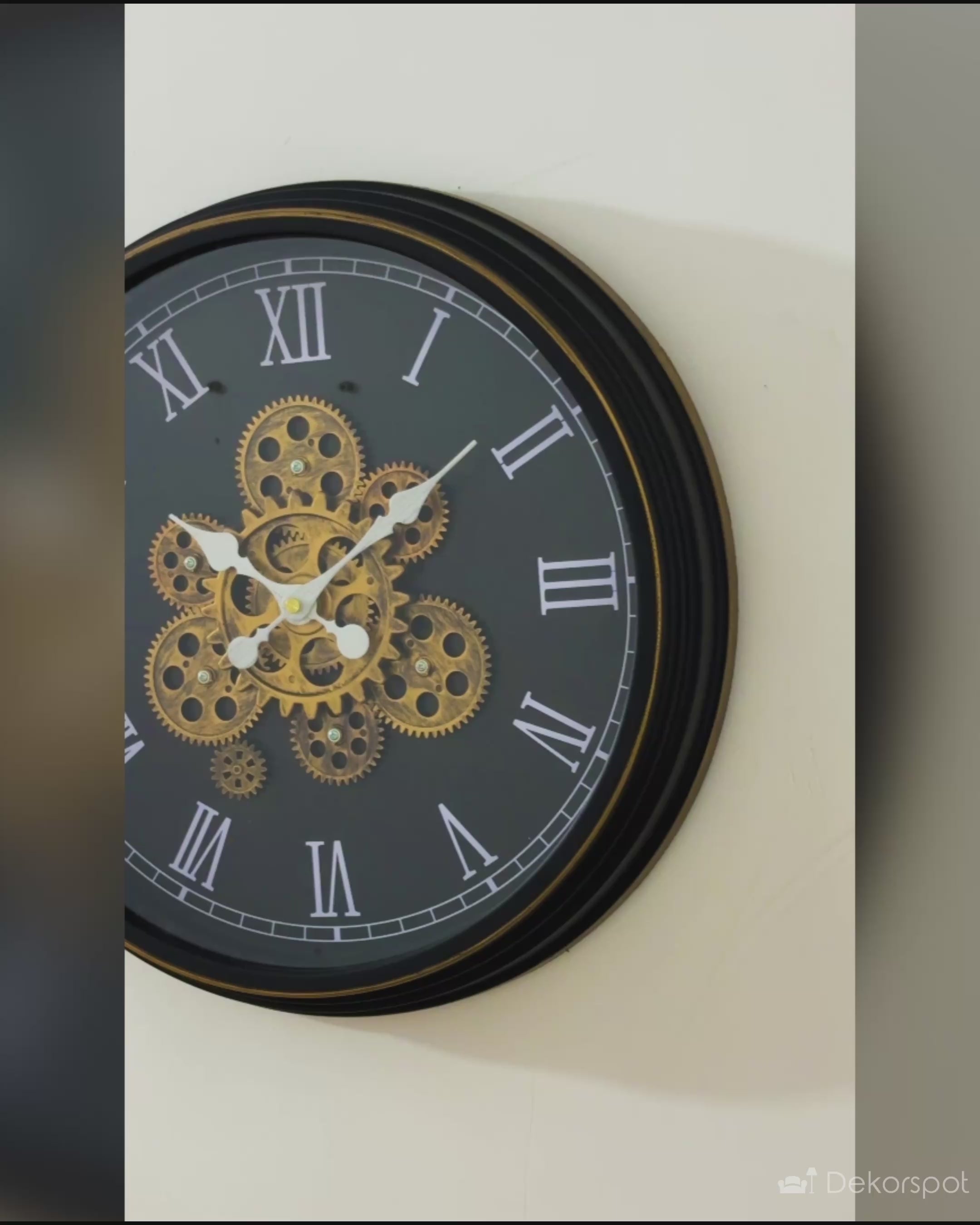 The Phantom Motion Luxury Designer Watches Wall Clock For Living Room With Moving Gear Mechanism Buy Wall Clock Online