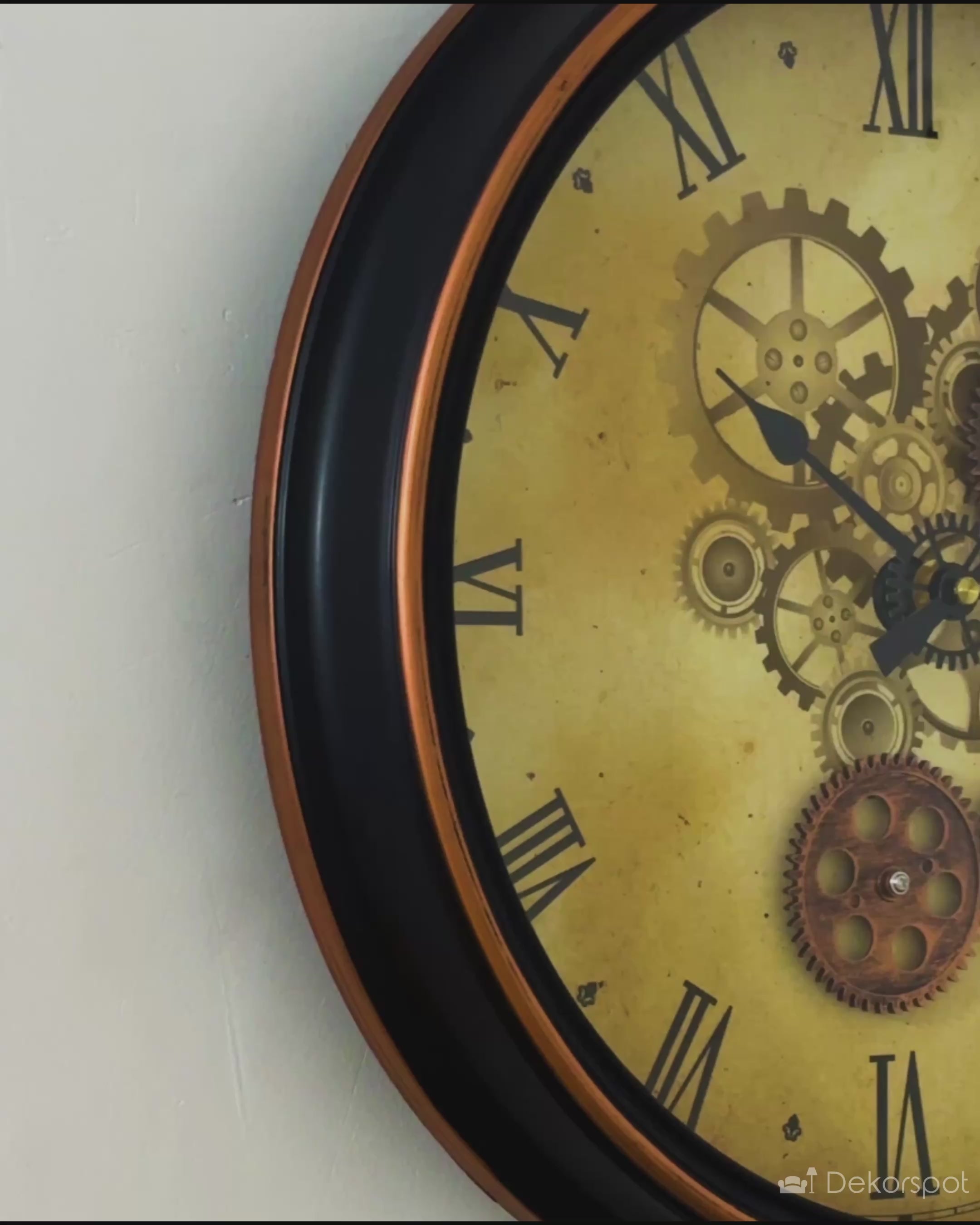 The Luxe of Europe Antique Luxury Designer Wall Clock With Moving Gear Mechanism Buy Wall Clock Online