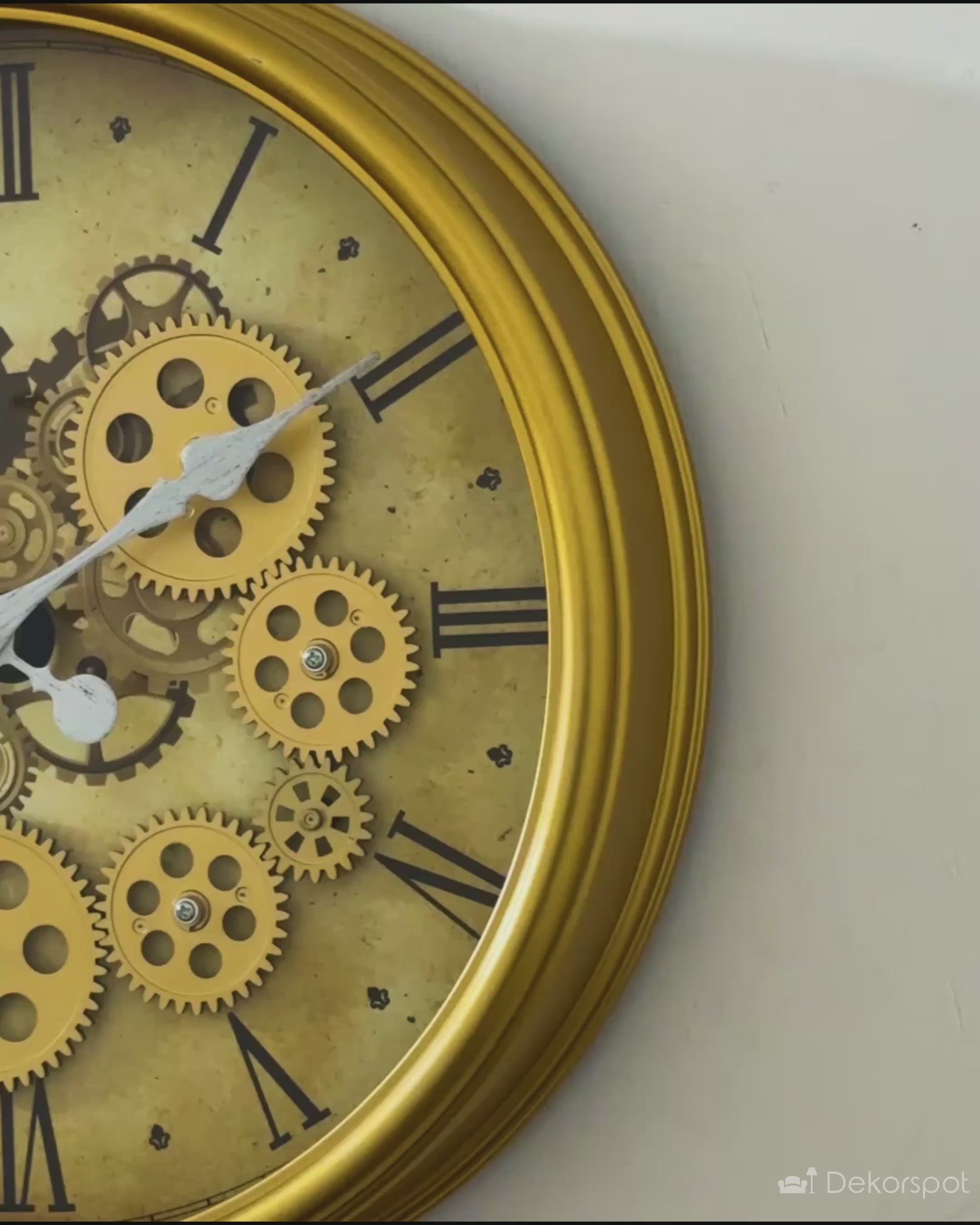 The Antique Velora Time Luxury Designer Wall Clock For Living Room With Moving Gear Mechanism Buy Wall Clock Online