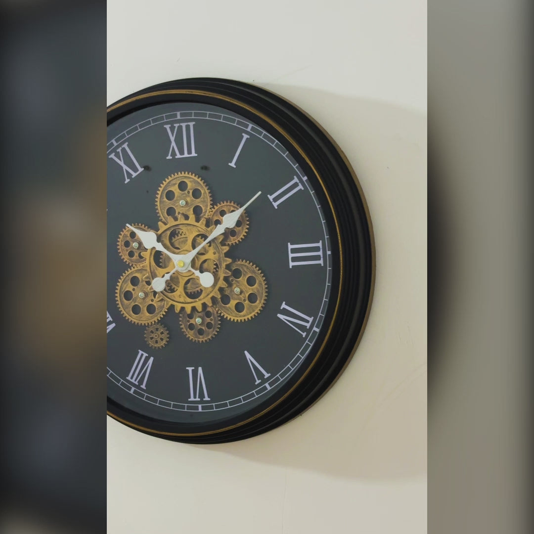 Modern Luxury Moving Gear Wall Clock
