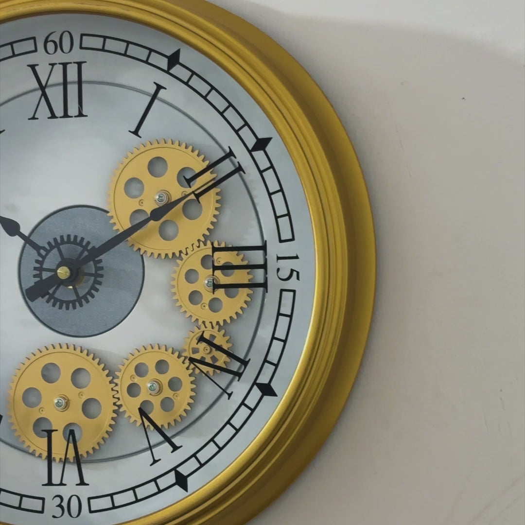 Premium Roman Moving Gear Clock