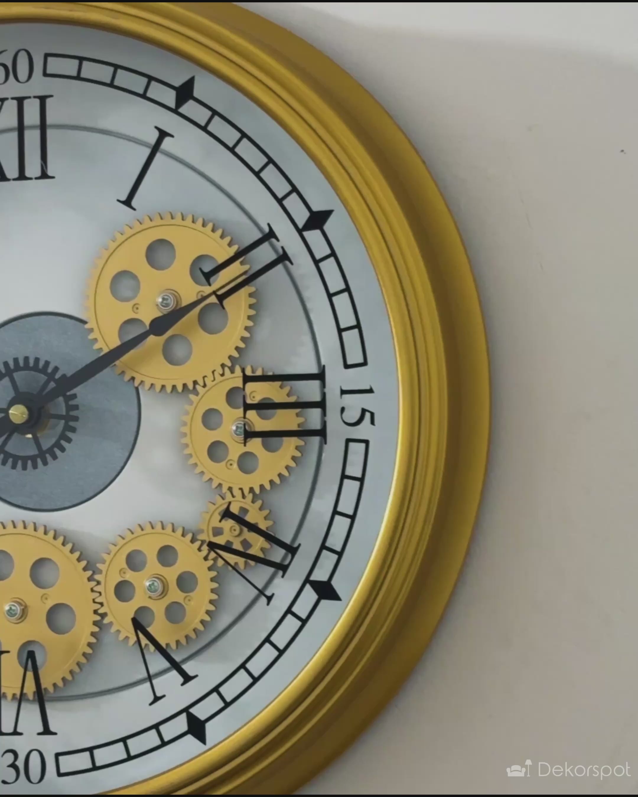 The Chrono Verse Luxury Designer Wall Clock For Living Room With Moving Gear Mechanism Buy Wall Clock Online