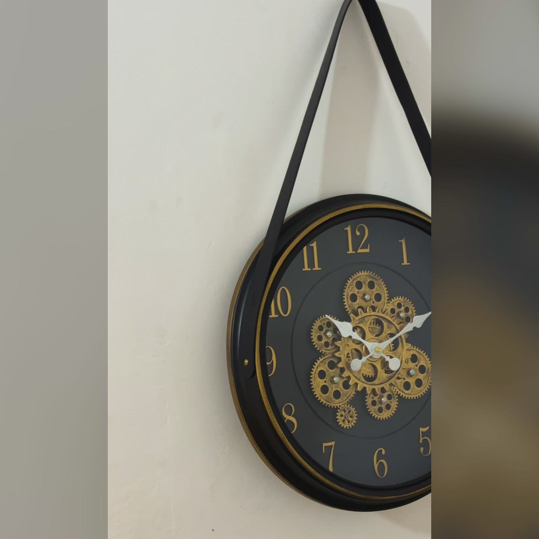 Luxury Hanging Moving Gear Wall Clock