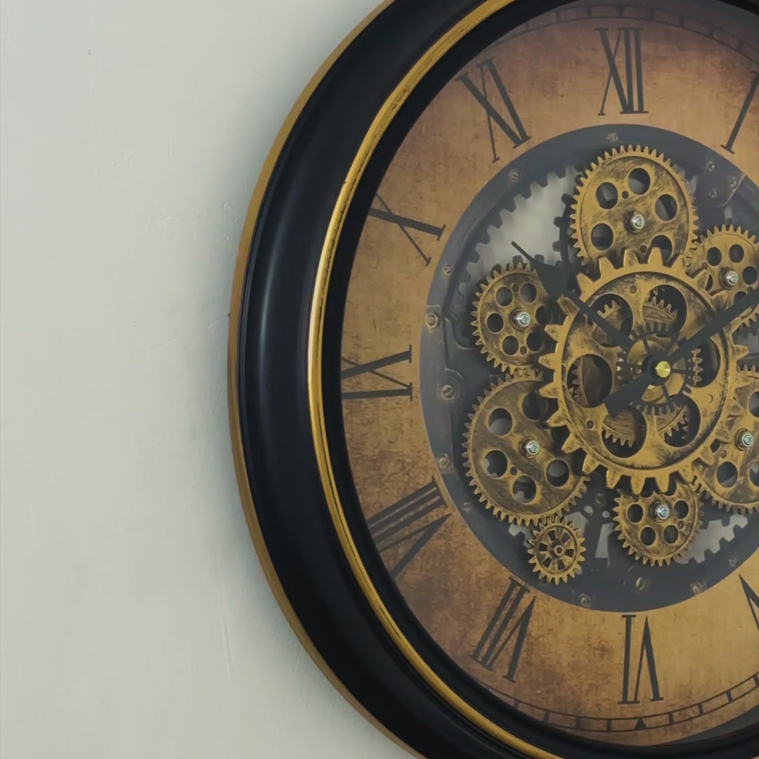 Antique Roman Moving Gear Clock
