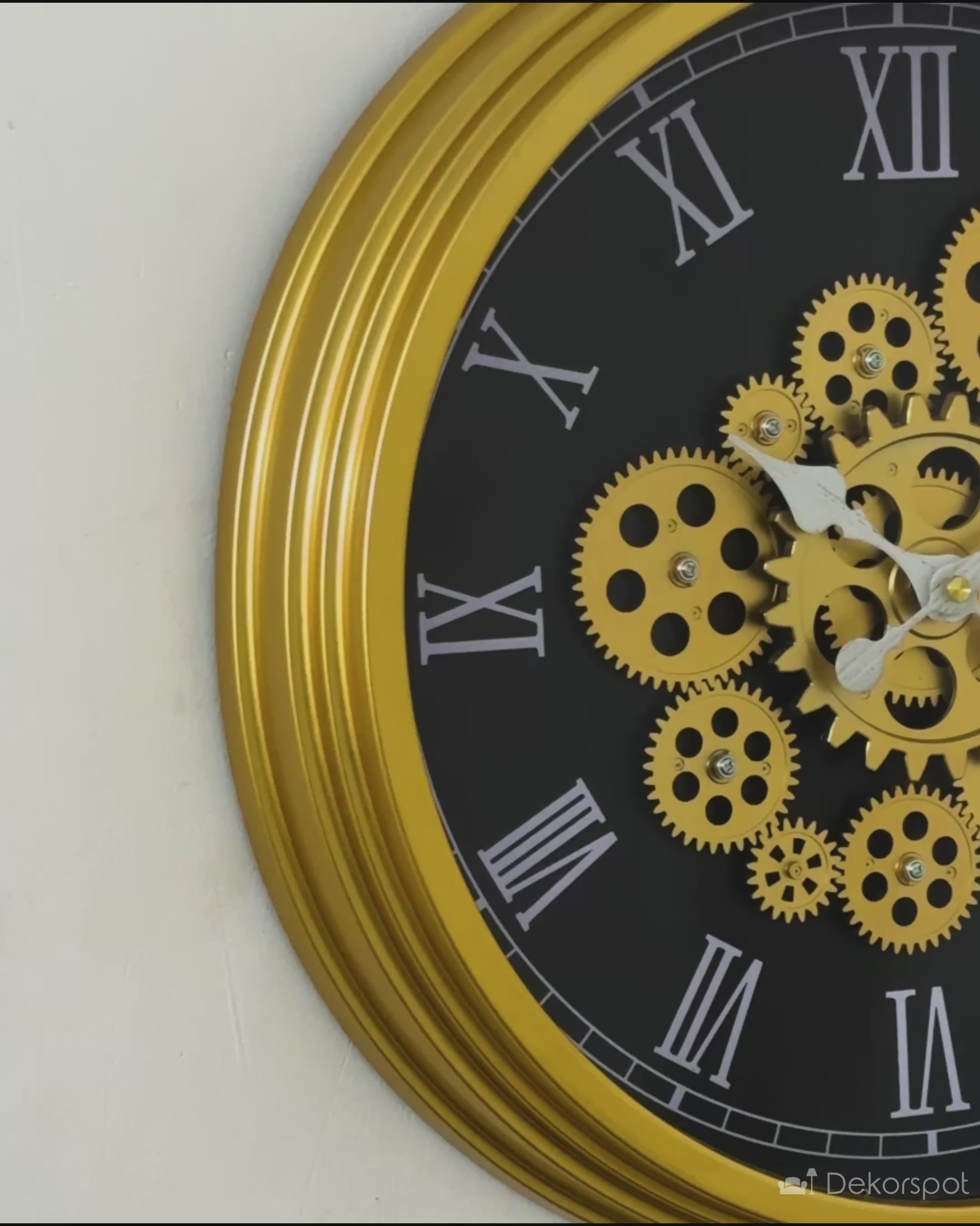 Enchanted Motion Luxury Designer Watches Wall Clock For Living Room With Moving Gear Mechanism Buy Wall Clock Online